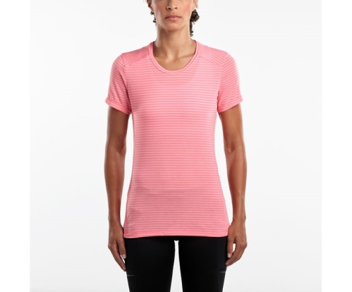 Tenis Saucony Freedom Short Sleeve Mujer Tops Ropa Salmon Rose / English Rose México MX-170-SA